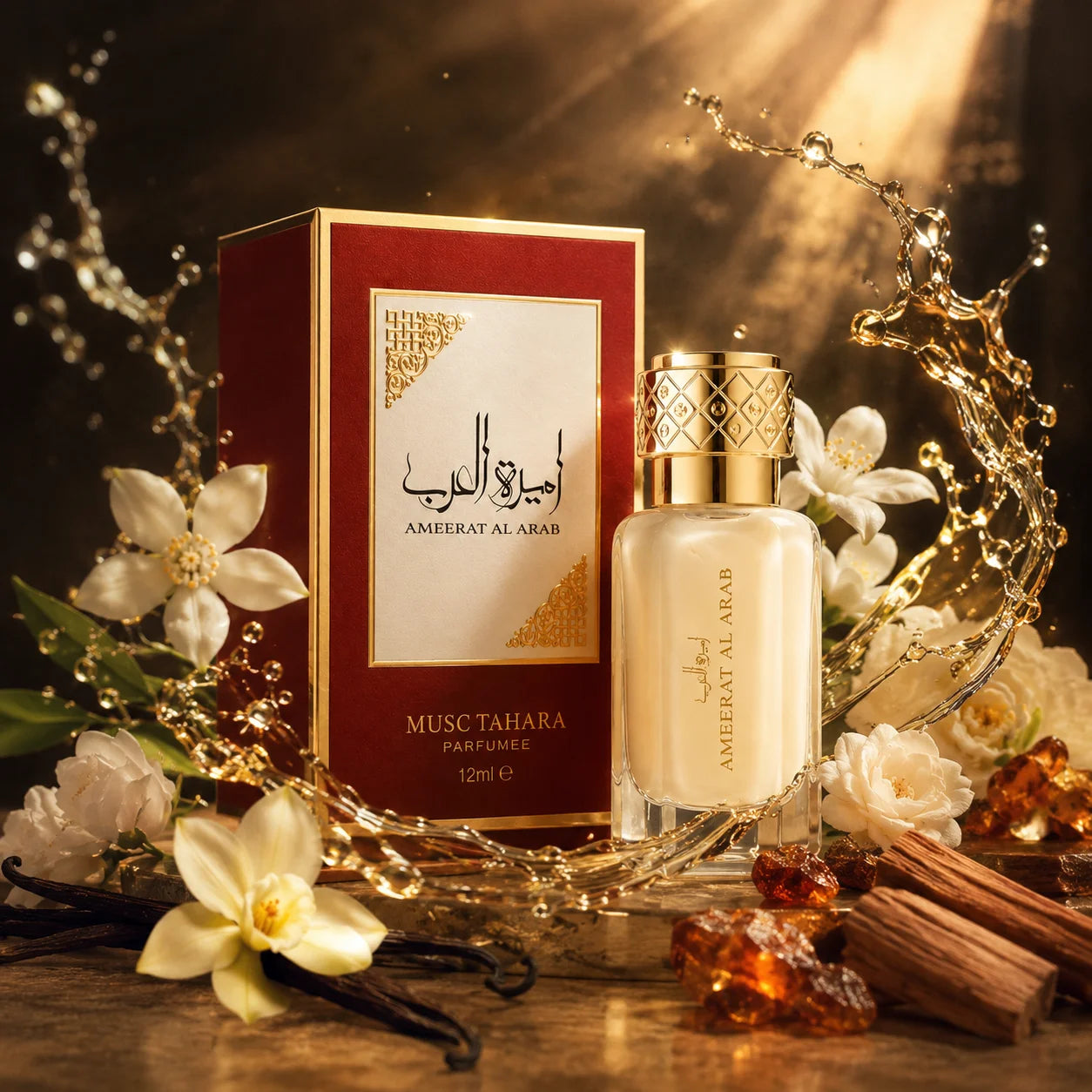 Dubai Flower Musc Tahara Ameerat Al Arab 12ML Extrait de parfum sans alcool Femme