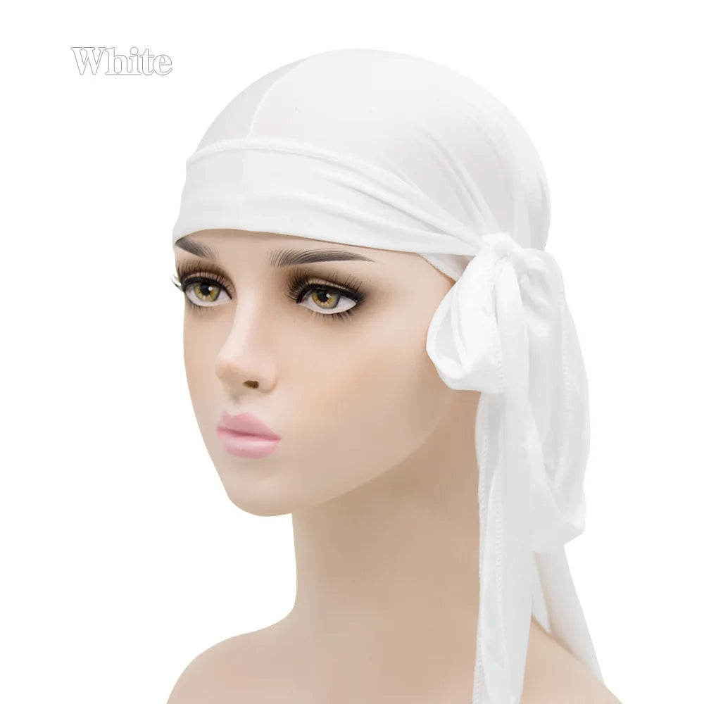 1-4 pièces nouveau soie Durag Bandana Turban chapeau hommes respirant !