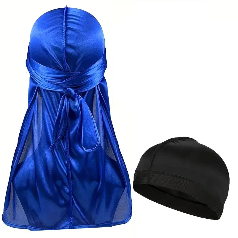 1-4 pièces nouveau soie Durag Bandana Turban chapeau hommes respirant !