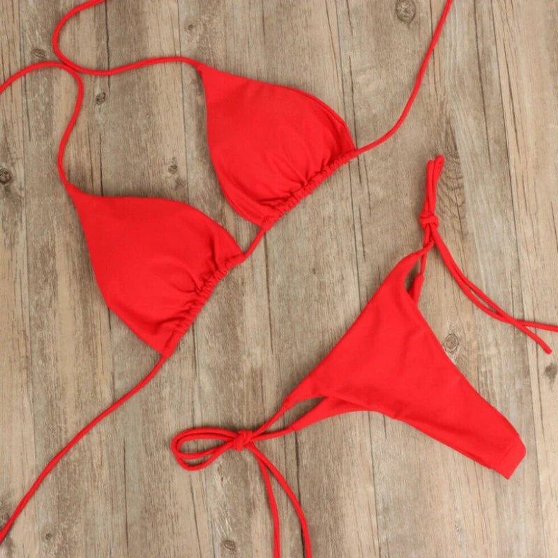 Maillot de bain d'été femmes Sexy Bikini ensemble push-up rembourré soutien-gorge string deux pièces maillots de bain maillots de bain maillot de bain femme Sexy maillots de bain