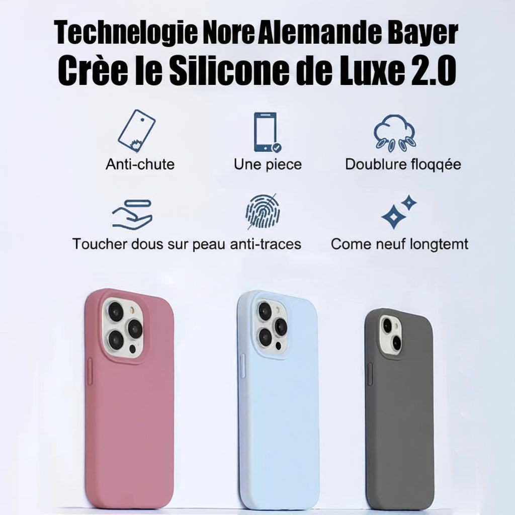 Coque de téléphone en Silicone liquide de luxe pour APPLE iPhone 11 13 12 14 15 16 Pro Max, housse de protection antichoc