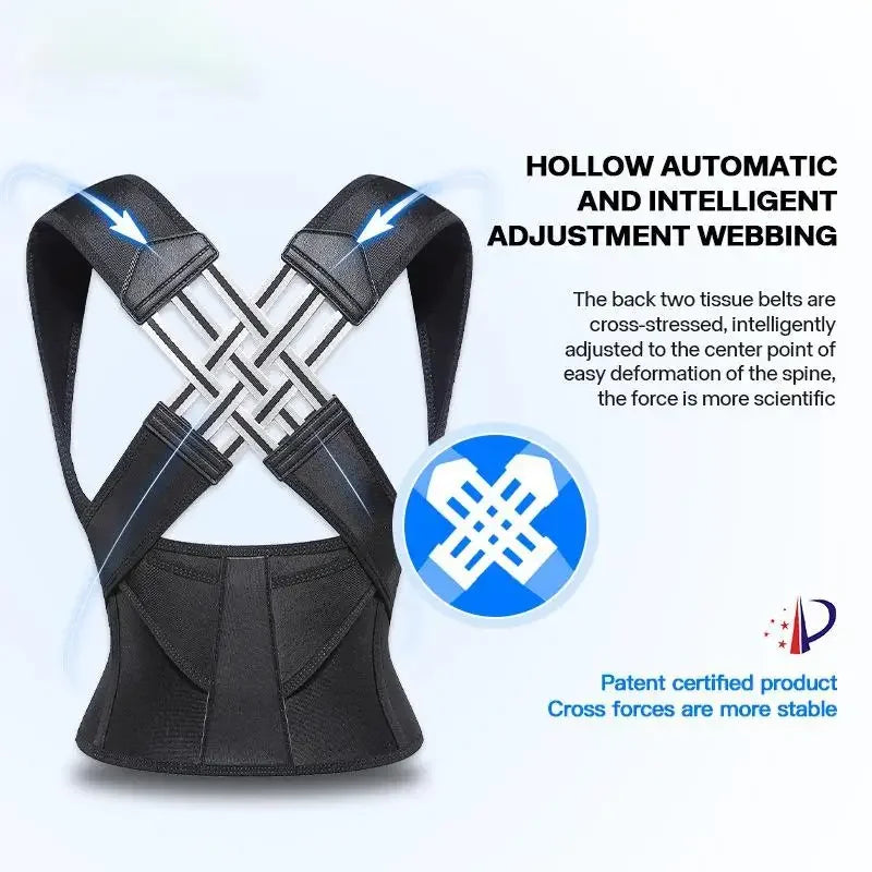 Correcteur de posture |   Ceinture de soutien du dos réglable
