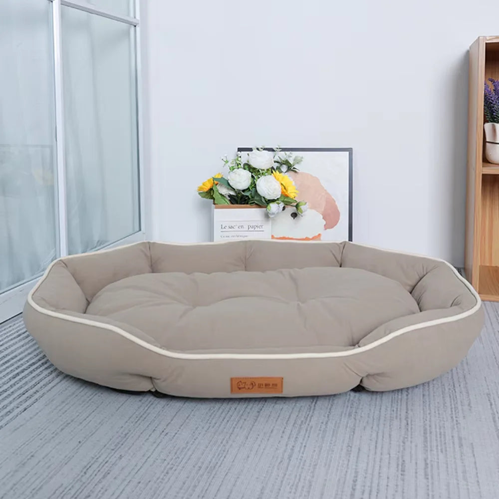 Grand canapé pour animaux de compagnie, lit pour chien, maison pour chats, grand espace, polymères de couchage, coussin chaud pour chien, hiver