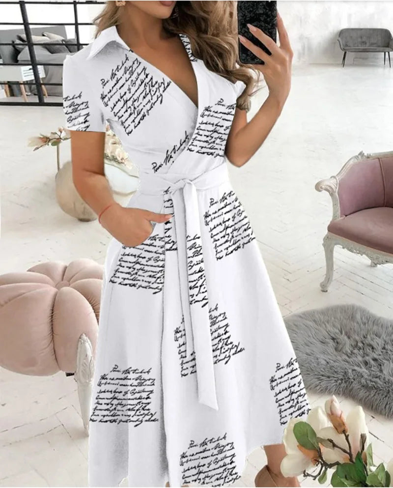 Robe d'été imprimée à rayures arc-en-ciel pour femmes, boutonnée, manches courtes, décontractée, Vintage, chemise longue, élégante, Maxi, 2023