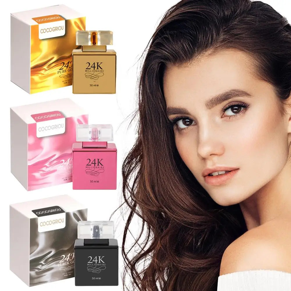 Parfum pour femme 24K Pure Gold, parfums sucrés, fragrance longue tenue, eau de parfum fruitée, eau de parfum aux fleurs d'orange