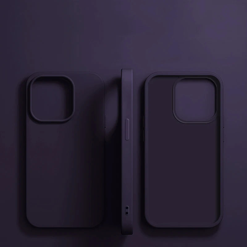 Coque de téléphone en Silicone liquide de luxe pour APPLE iPhone 11 13 12 14 15 16 Pro Max, housse de protection antichoc