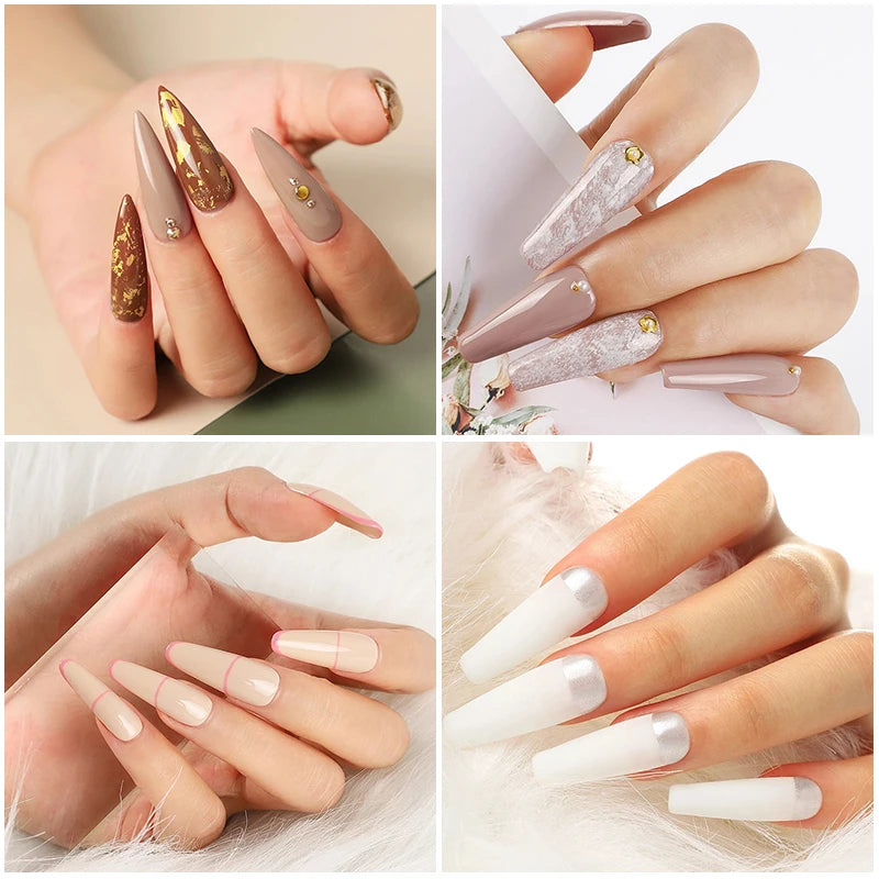 Kit de vernis à ongles COMPLET ! En acrylique, ensemble de Gel Poly avec lampe à ongles, Extension d'ongles, Gel à contruction pour avoir de magnifiques ongles ! 🎗️