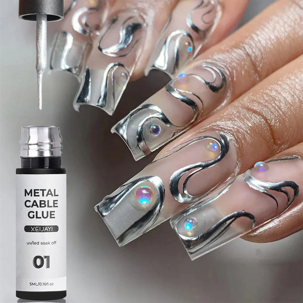 Vernis à ongles en Gel métallique Super brillant, 5/7/8ml, argent/or/Rose, miroir, Semi-Permanent, UV, pour Nail Art