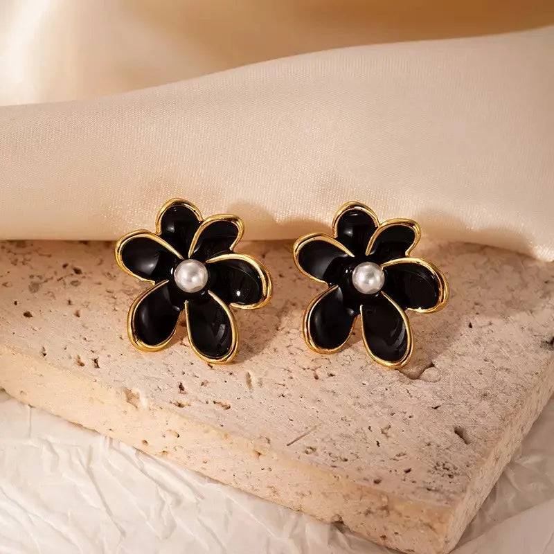 1 paire de nouvelles boucles d'oreilles en forme de fleur pour femmes, design rétro élégant, bijoux tendance, boucles d'oreilles pour femmes, à porter au quotidien