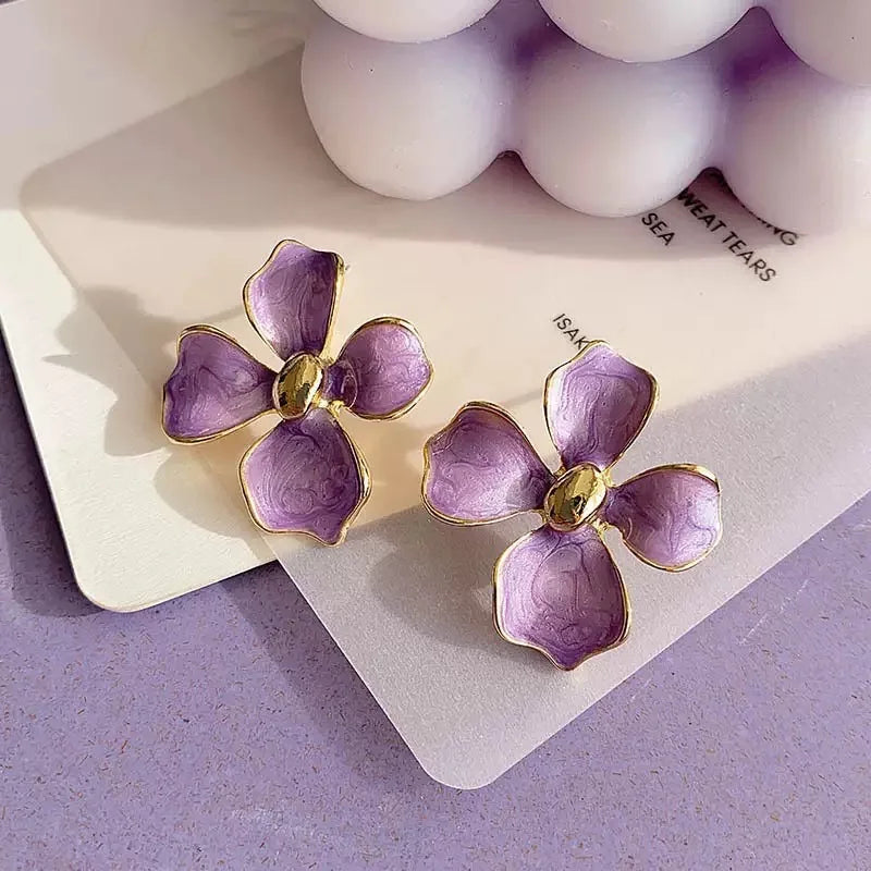 1 paire de nouvelles boucles d'oreilles en forme de fleur pour femmes, design rétro élégant, bijoux tendance, boucles d'oreilles pour femmes, à porter au quotidien