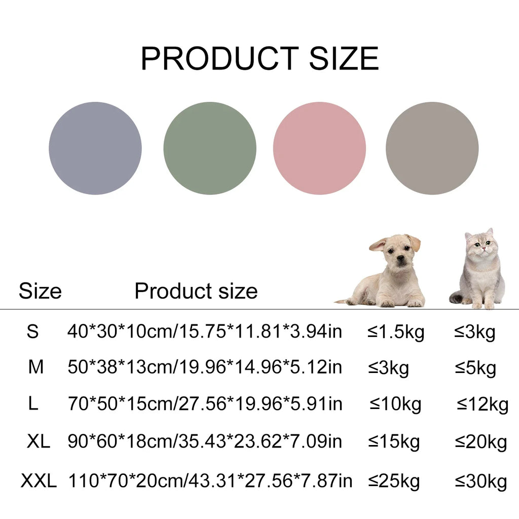 Grand canapé pour animaux de compagnie, lit pour chien, maison pour chats, grand espace, polymères de couchage, coussin chaud pour chien, hiver