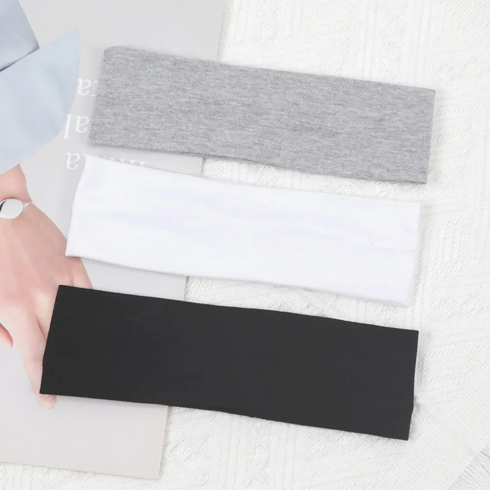 3 pièces élastiques couleur unie bandes de cheveux pour femmes