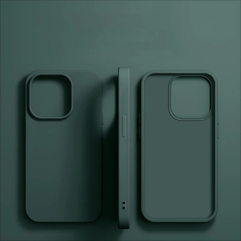 Coque de téléphone en Silicone liquide de luxe pour APPLE iPhone 11 13 12 14 15 16 Pro Max, housse de protection antichoc