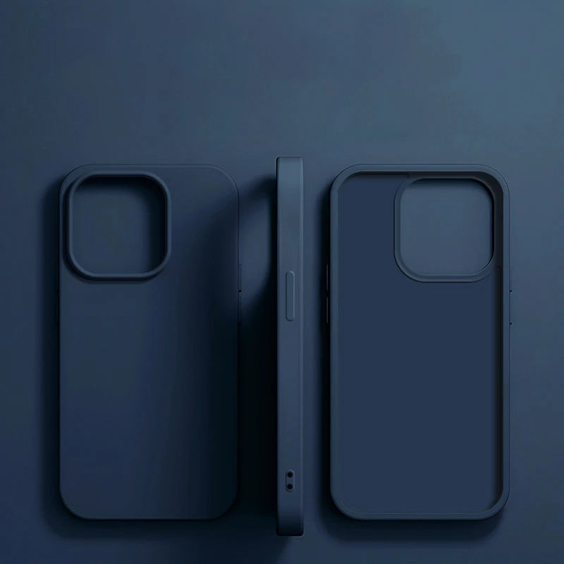 Coque de téléphone en Silicone liquide de luxe pour APPLE iPhone 11 13 12 14 15 16 Pro Max, housse de protection antichoc