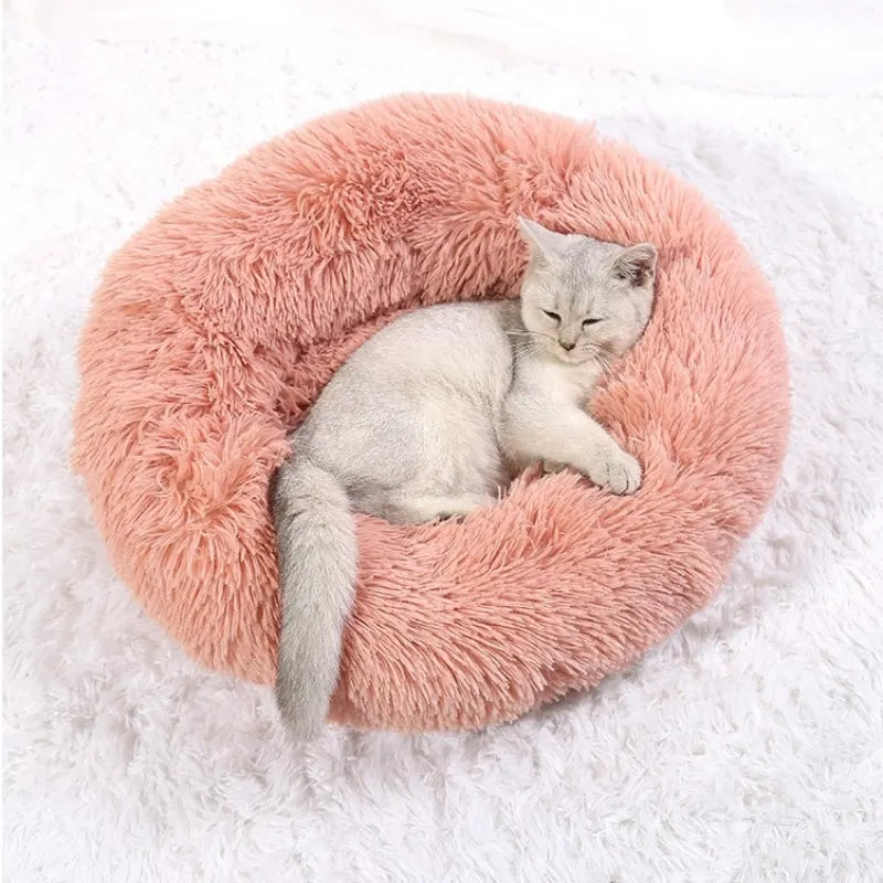 Lit rond pour animaux de compagnie, 40 à 90cm, 6 tailles, pour grand chien, lit Super doux pour chats & chiens