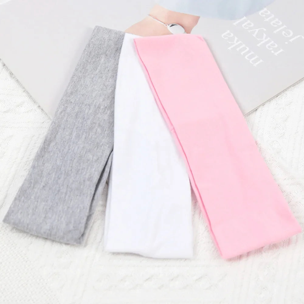 3 pièces élastiques couleur unie bandes de cheveux pour femmes
