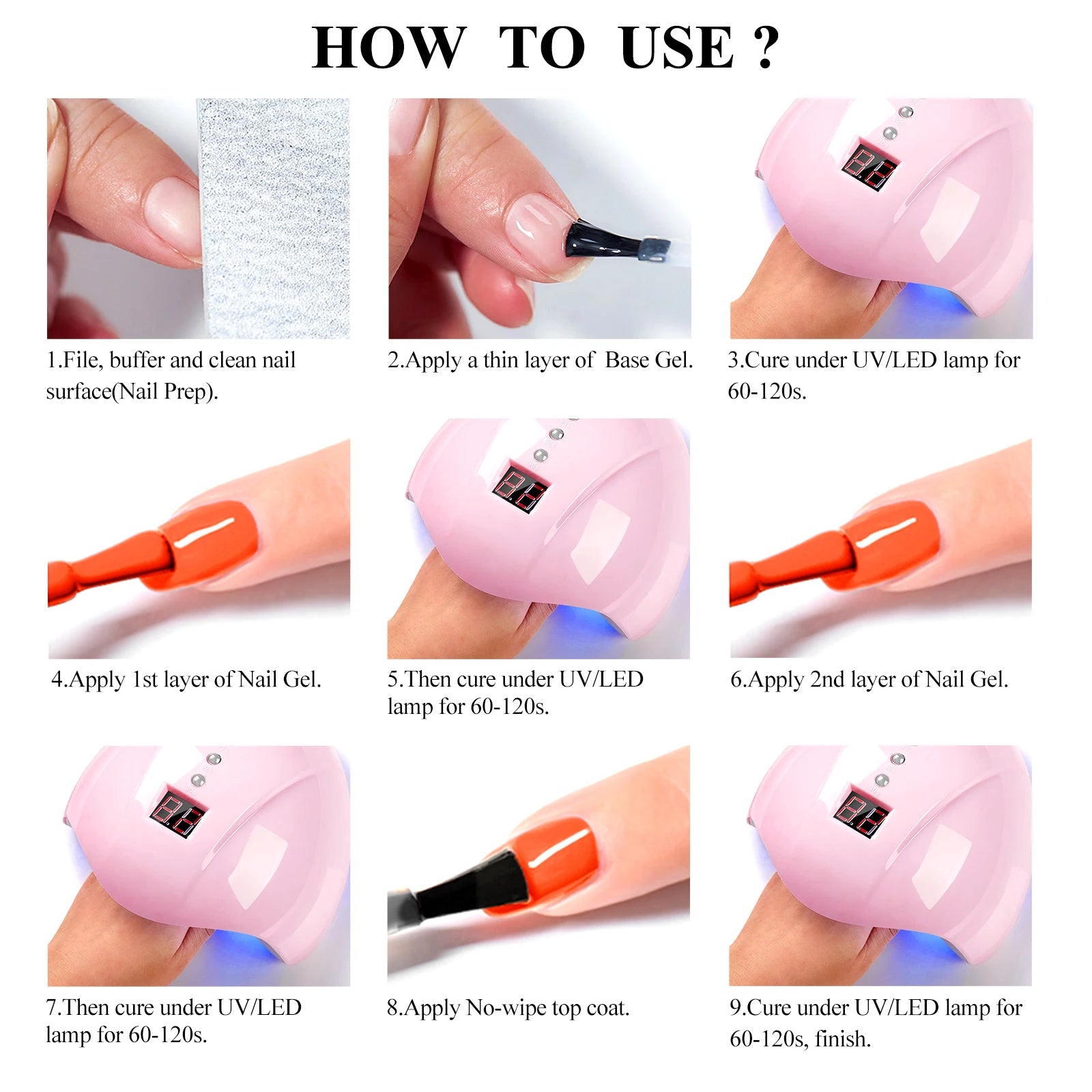 Ensemble de vernis à ongles gel UV, kit de manucure longue durée !