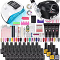 Kit de vernis à ongles COMPLET ! En acrylique, ensemble de Gel Poly avec lampe à ongles, Extension d'ongles, Gel à contruction pour avoir de magnifiques ongles ! 🎗️