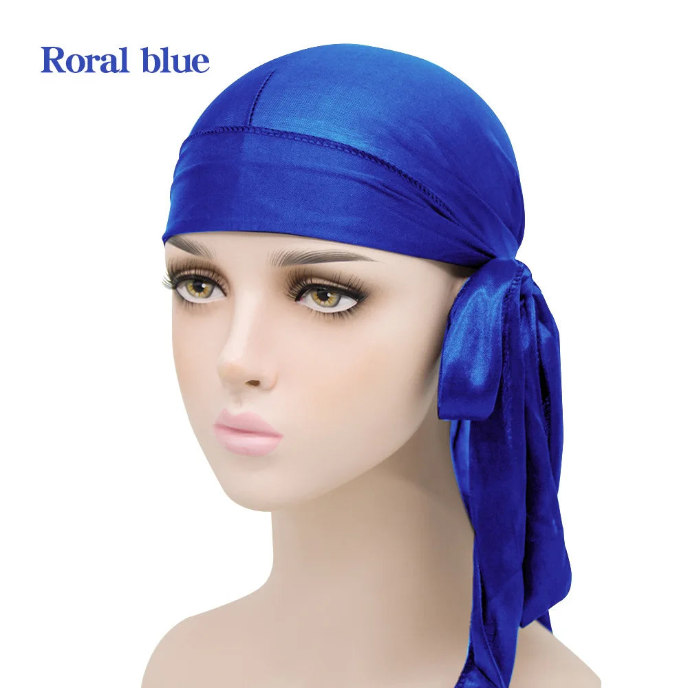 1-4 pièces nouveau soie Durag Bandana Turban chapeau hommes respirant !