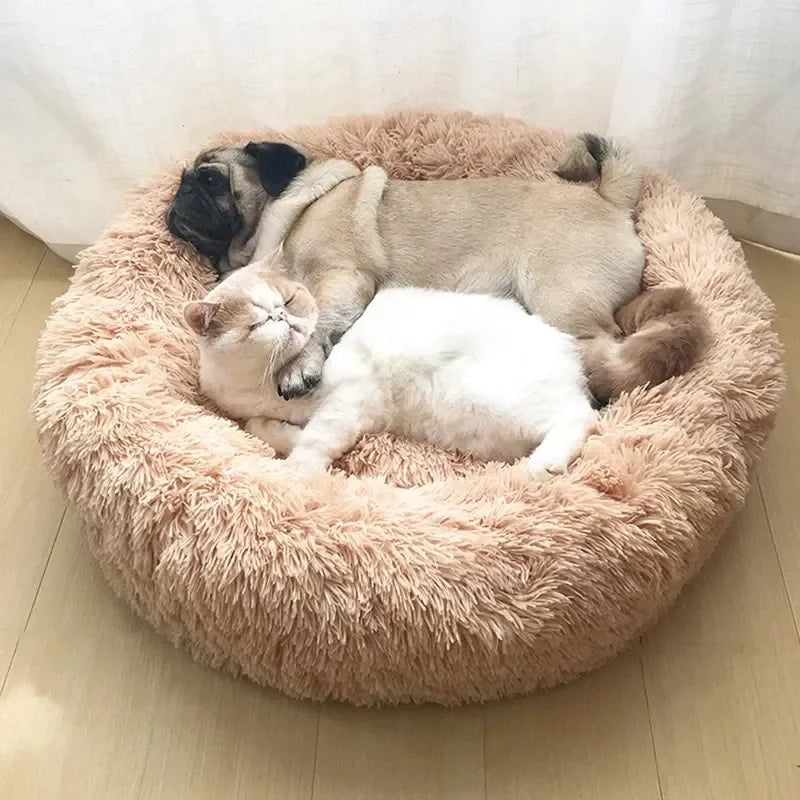 Lit rond pour animaux de compagnie, 40 à 90cm, 6 tailles, pour grand chien, lit Super doux pour chats & chiens