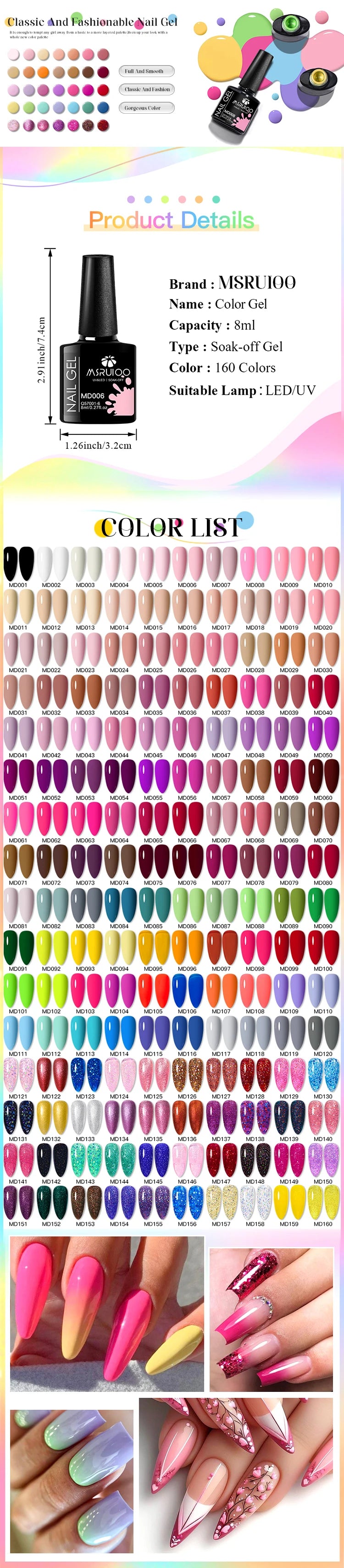 Ensemble de vernis à ongles gel UV, kit de manucure longue durée !