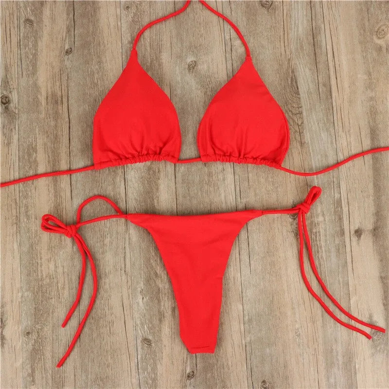Maillot de bain d'été femmes Sexy Bikini ensemble push-up rembourré soutien-gorge string deux pièces maillots de bain maillots de bain maillot de bain femme Sexy maillots de bain