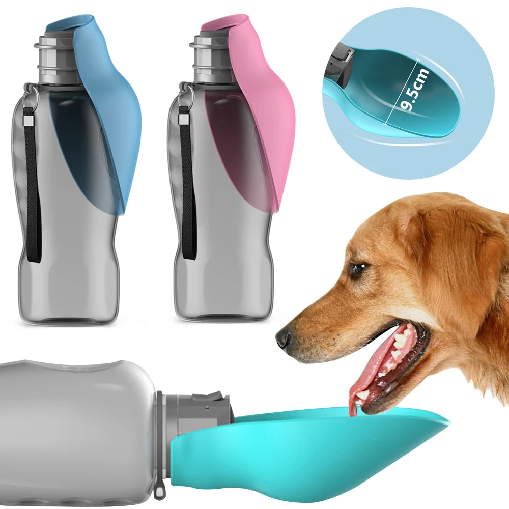 Distributeur de bouteilles d'eau pour grands chiens de 800ML, pour vos voyages !