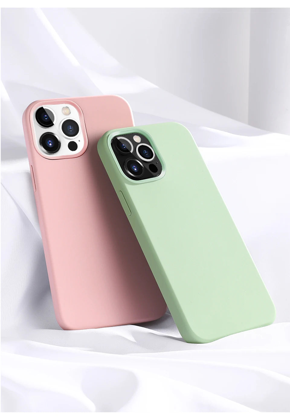 Coque de téléphone en Silicone liquide de luxe pour APPLE iPhone 11 13 12 14 15 16 Pro Max, housse de protection antichoc