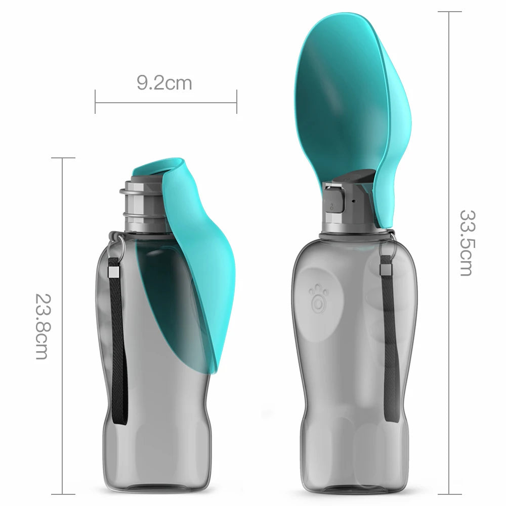 Distributeur de bouteilles d'eau pour grands chiens de 800ML, pour vos voyages !