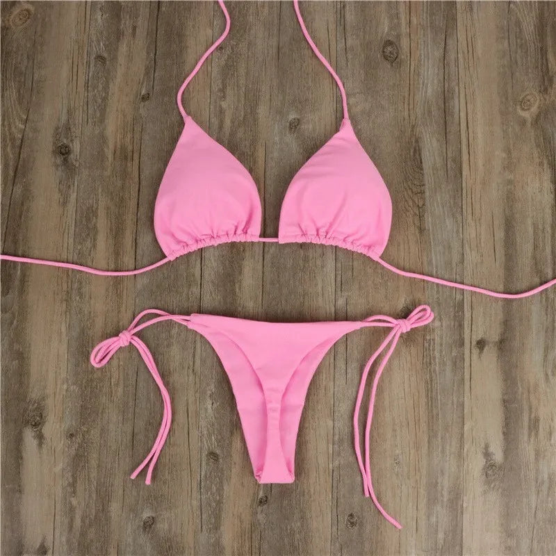 Maillot de bain d'été femmes Sexy Bikini ensemble push-up rembourré soutien-gorge string deux pièces maillots de bain maillots de bain maillot de bain femme Sexy maillots de bain