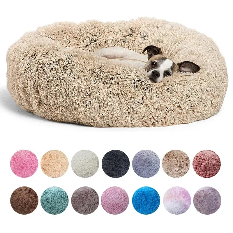 Lit rond pour animaux de compagnie, 40 à 90cm, 6 tailles, pour grand chien, lit Super doux pour chats & chiens