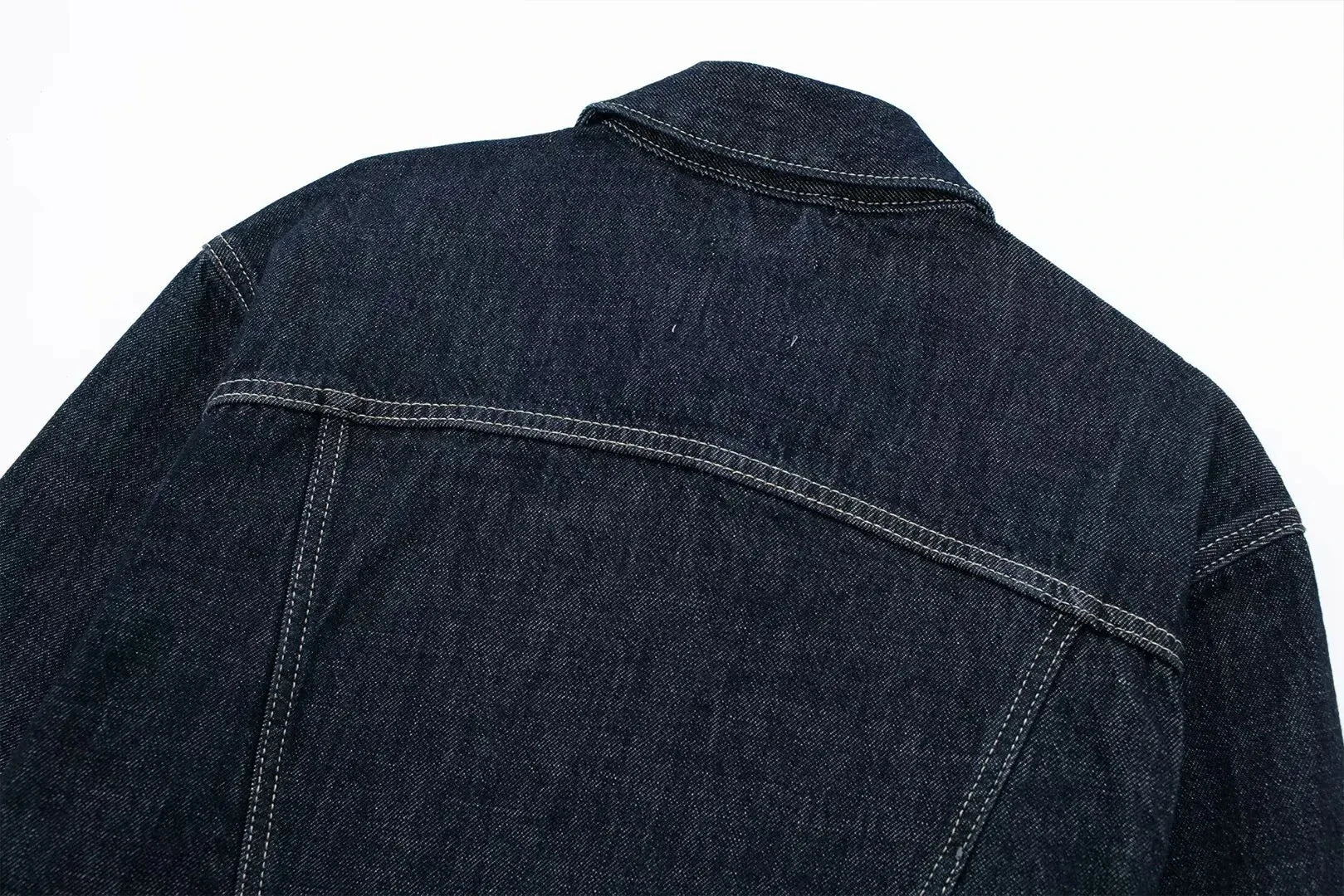 HH femmes mode Denim ensemble décontracté revers à manches longues veste courte boutons femme Vintage jambe large jean ample pantalons longs