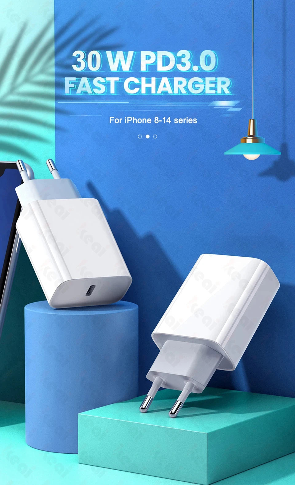 PD 30W chargeur rapide pour Apple iPhone 17 11 12 13 14 15 16 Pro Max
