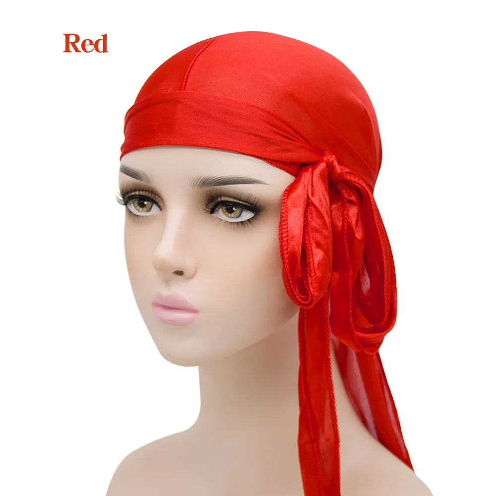 1-4 pièces nouveau soie Durag Bandana Turban chapeau hommes respirant !