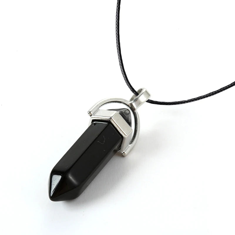 Colliers à Quartz à colonne hexagonale pour femmes, pendentif en cristal rose Turquoises, chaîne en pierre naturelle, ras du cou, bijoux, 2025