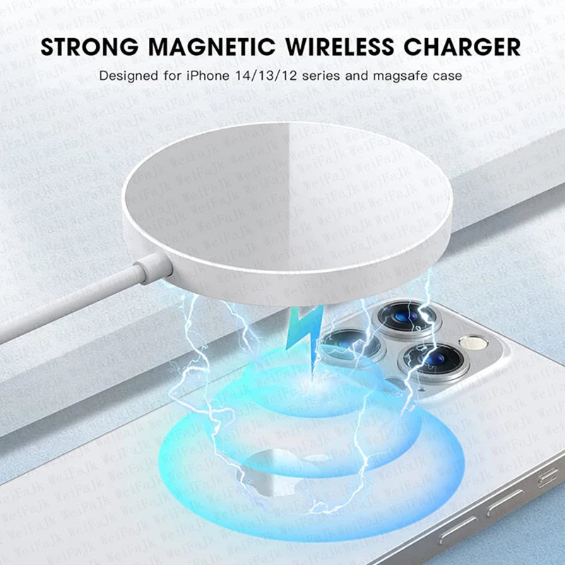 Chargeur sans fil d'origine Apple Magsafe pour iPhone 16 15 14 13 12 11 Pro Max X XS XR 8 Plus Charge rapide