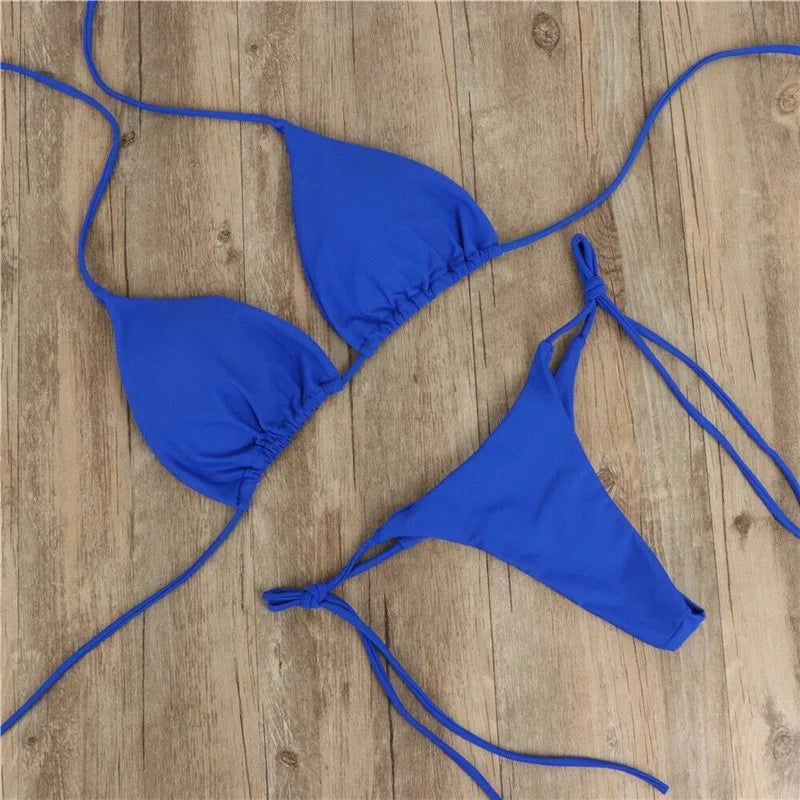 Maillot de bain d'été femmes Sexy Bikini ensemble push-up rembourré soutien-gorge string deux pièces maillots de bain maillots de bain maillot de bain femme Sexy maillots de bain