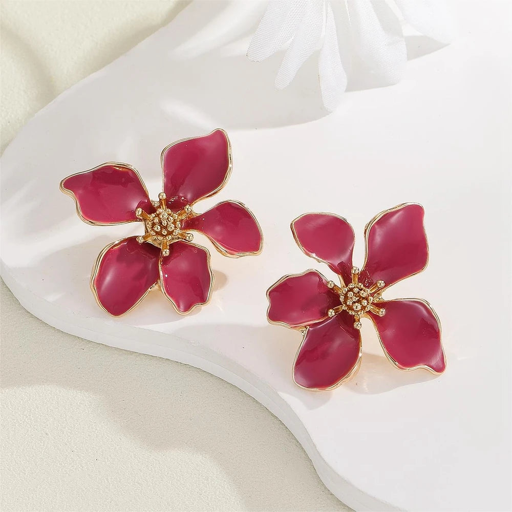 1 paire de nouvelles boucles d'oreilles en forme de fleur pour femmes, design rétro élégant, bijoux tendance, boucles d'oreilles pour femmes, à porter au quotidien