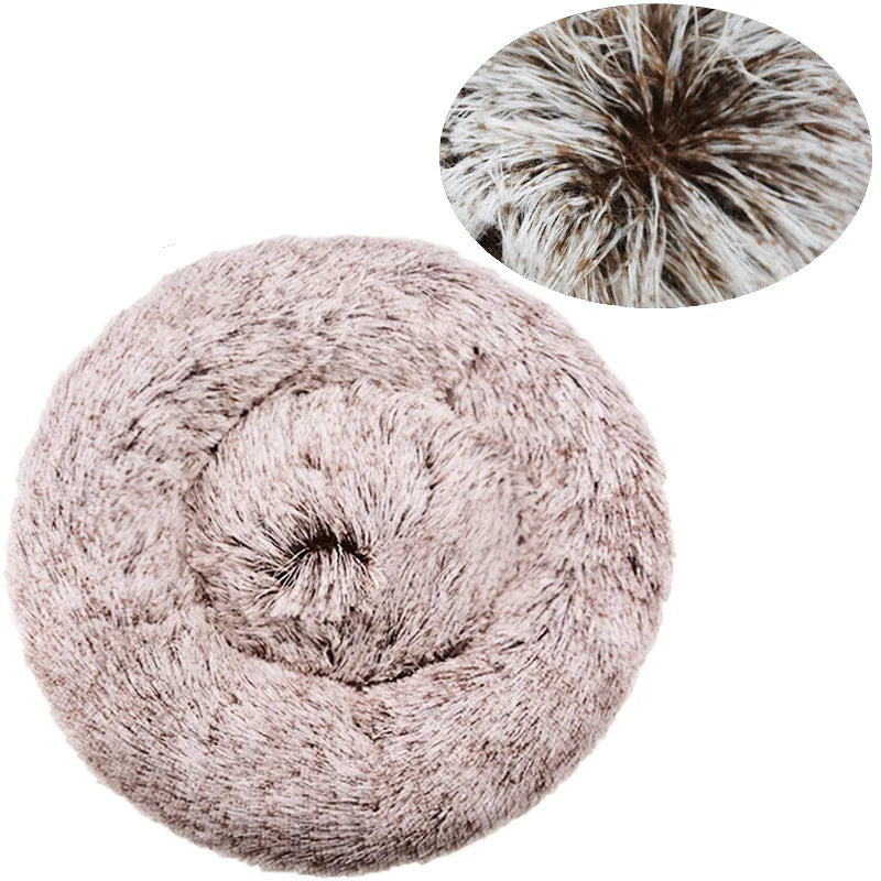 Lit rond pour animaux de compagnie, 40 à 90cm, 6 tailles, pour grand chien, lit Super doux pour chats & chiens
