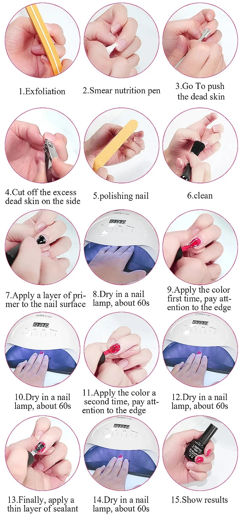 Kit de vernis à ongles COMPLET ! En acrylique, ensemble de Gel Poly avec lampe à ongles, Extension d'ongles, Gel à contruction pour avoir de magnifiques ongles ! 🎗️