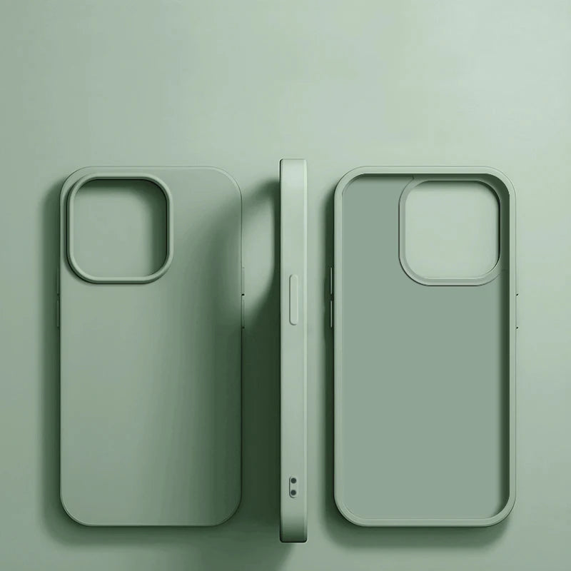 Coque de téléphone en Silicone liquide de luxe pour APPLE iPhone 11 13 12 14 15 16 Pro Max, housse de protection antichoc