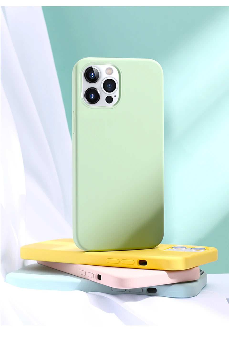 Coque de téléphone en Silicone liquide de luxe pour APPLE iPhone 11 13 12 14 15 16 Pro Max, housse de protection antichoc