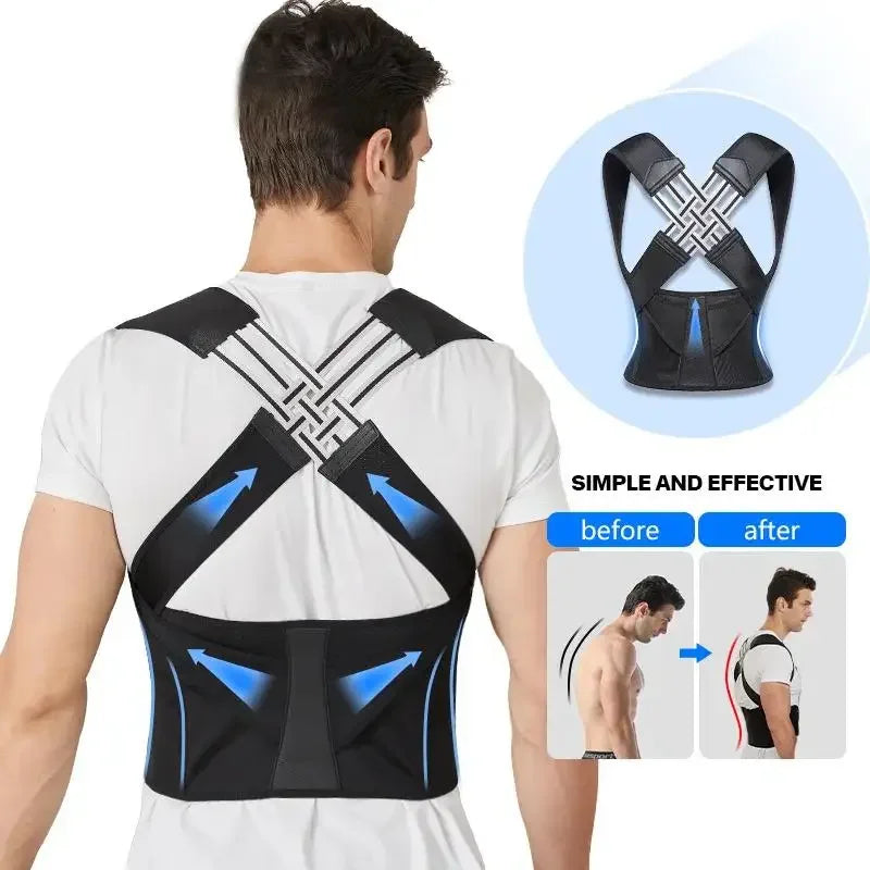 Correcteur de posture |   Ceinture de soutien du dos réglable