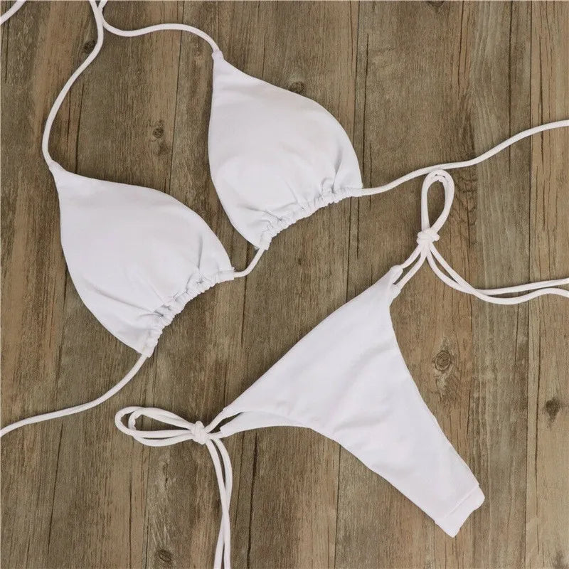 Maillot de bain d'été femmes Sexy Bikini ensemble push-up rembourré soutien-gorge string deux pièces maillots de bain maillots de bain maillot de bain femme Sexy maillots de bain