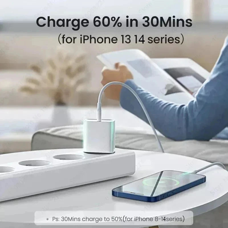 PD 30W chargeur rapide pour Apple iPhone 17 11 12 13 14 15 16 Pro Max