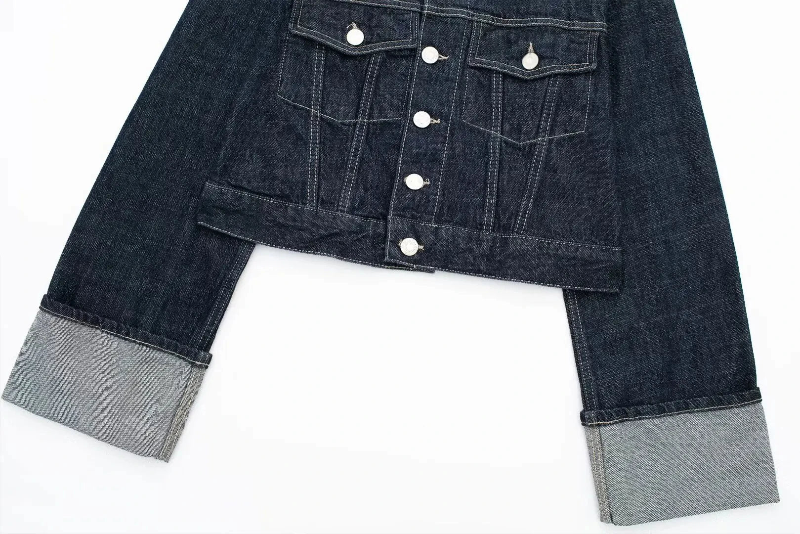 HH femmes mode Denim ensemble décontracté revers à manches longues veste courte boutons femme Vintage jambe large jean ample pantalons longs