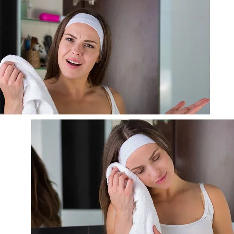 3 pièces élastiques couleur unie bandes de cheveux pour femmes