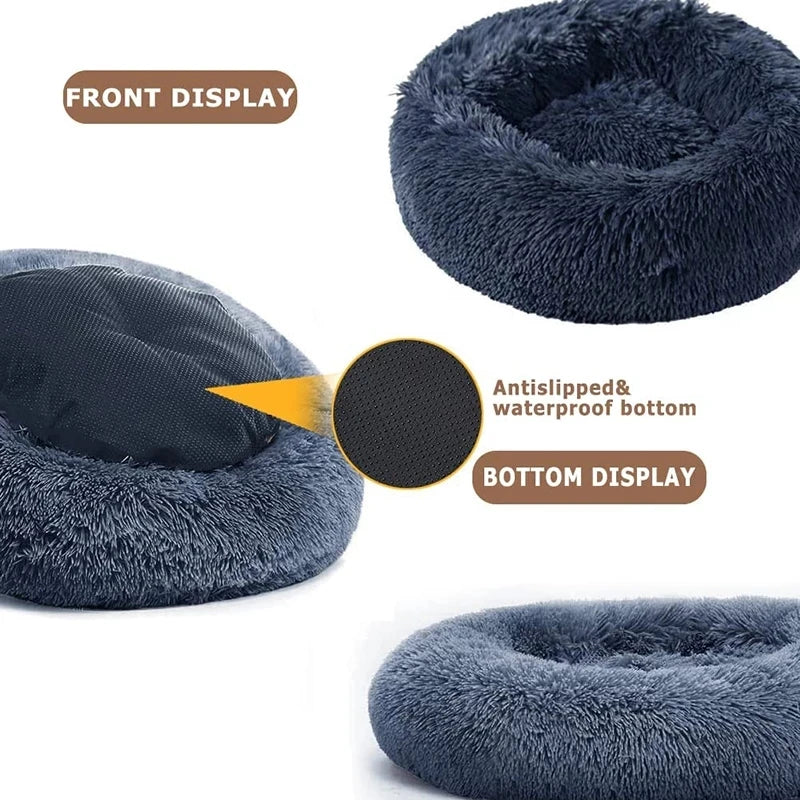 Lit rond pour animaux de compagnie, 40 à 90cm, 6 tailles, pour grand chien, lit Super doux pour chats & chiens