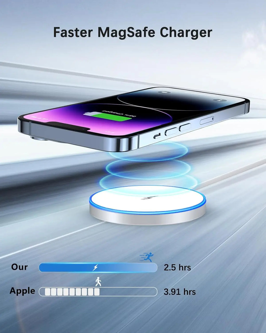 Chargeur sans fil d'origine Apple Magsafe pour iPhone 16 15 14 13 12 11 Pro Max X XS XR 8 Plus Charge rapide