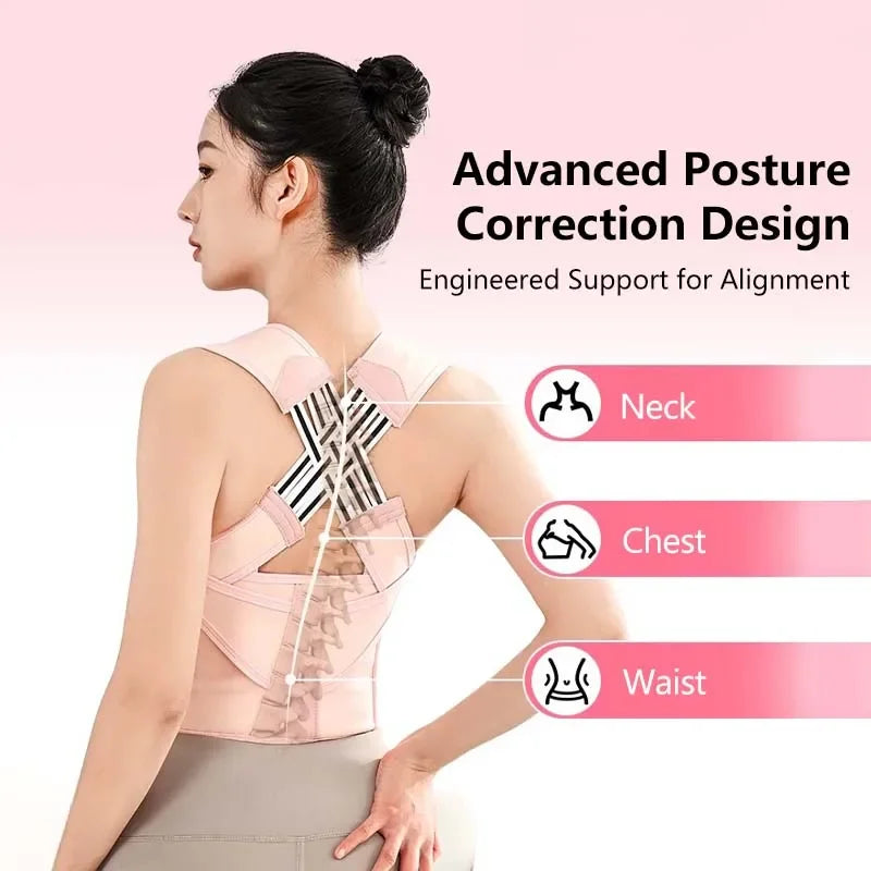 Correcteur de posture |   Ceinture de soutien du dos réglable